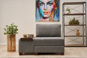 Rozkladacie kreslo Perenna Linen Left - Grey