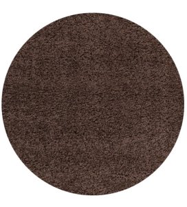 Kusový koberec Life Shaggy 1500 brown kruh 160x160 (průměr) kruh
