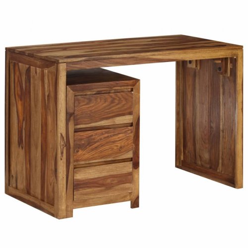 Psací stůl se šuplíky 110x55 cm masivní dřevo Dekorhome