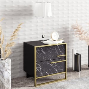 Nočný stolík Polka - Black