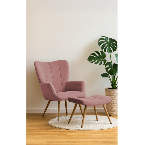 Křeslo s podnožkou HABEN