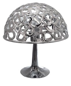 Stolní lampa Lame s chromovým houbovým motivem