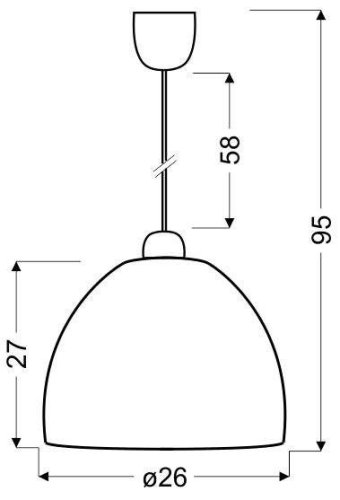 Závesná stropná lampa Canaria e27 modrá