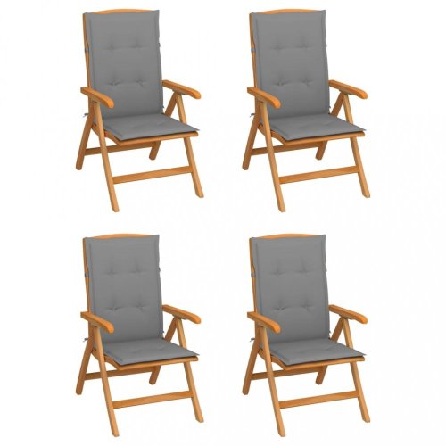 Zahradní židle 4 ks teak / látka Dekorhome