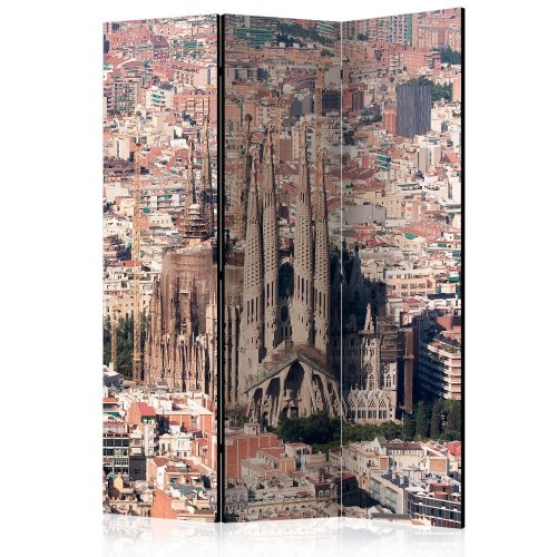 Paraván Heart of Barcelona Dekorhome - ROZMĚR: 135x172 cm (3-dílný)