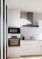 LAMPA SUFITOWA WISZĄCA OTEO  E27 BIAŁY MOSIĄDZ MAT