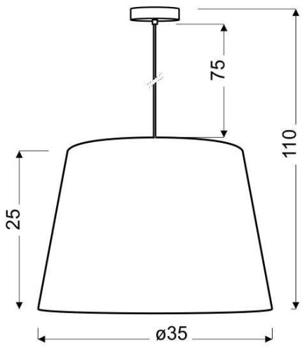 Závesná stropná lampa 1X60W E27 AMERICANO