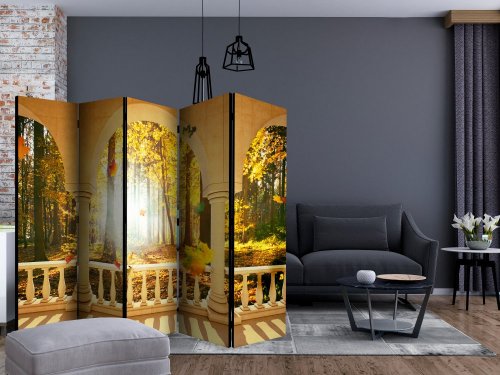 Paraván Dream About Autumnal Forest Dekorhome - ROZMER: 225x172 cm (5-dielny)