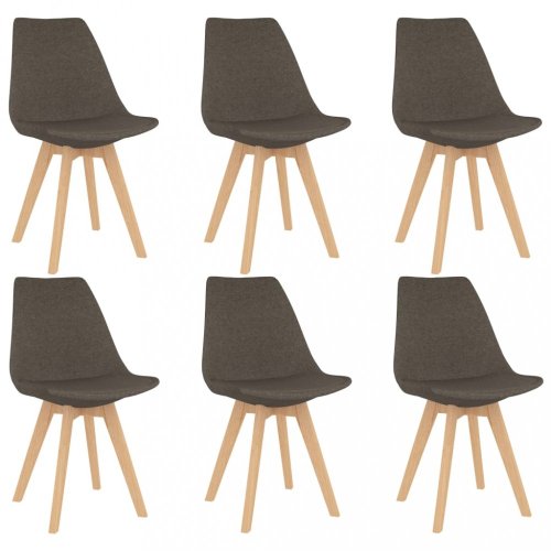 Jídelní set 6+1 buk / látka / plast Dekorhome