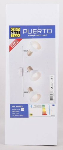 Závesná stropná lampa 3xE14 biela PUERTO