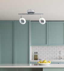 Nástenná lampa Aurelion LED pásik chróm 3000K