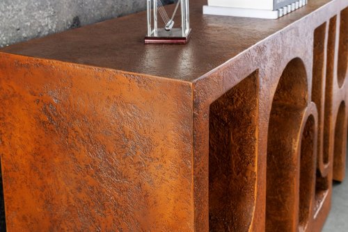 Konzolový stolek SATH Dekorhome - BAREVNÁ VARIANTA: Měděná
