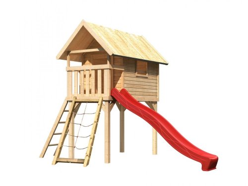 Dětská hrací věž se skluzavkou Dekorhome - BAREVNÁ VARIANTA: Zelená