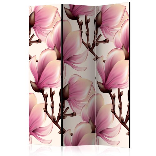 Paraván Blooming Magnolias Dekorhome - ROZMĚR: 135x172 cm (3-dílný)