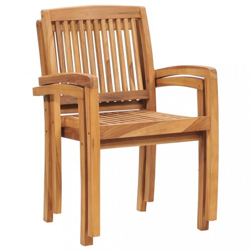 Zahradní jídelní židle 2 ks teakové dřevo Dekorhome
