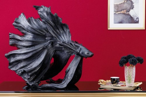 Dekoračná socha rybka TEJE 65 cm Dekorhome - BAREVNÁ VARIANTA: Čierna