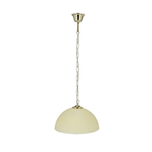 Závesná lampa Trezza mosadz 1x60w e27 ecru tienidlo