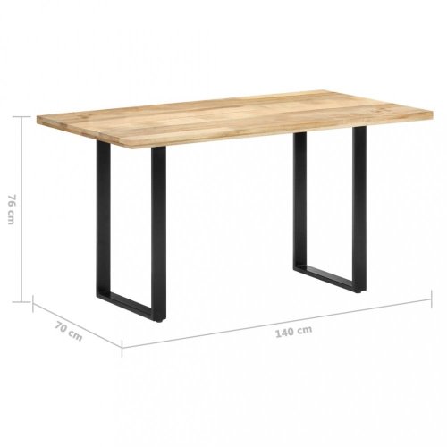 Jedálenský stôl mangovníkové drevo/kov - ROZMER: 180x90x76 cm