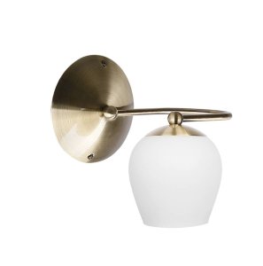 Nástenná lampa Serano patina 1x60W E27 biele tienidlo