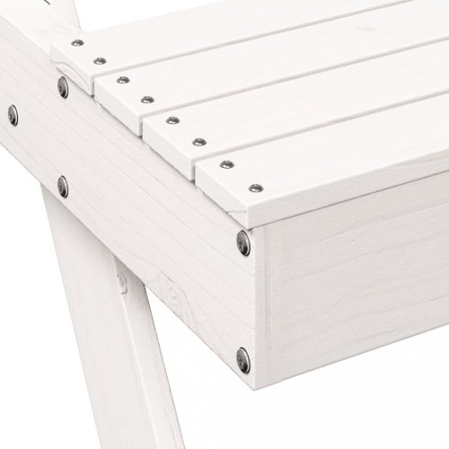 Piknikový stůl bílý 105 x 134 x 75 cm masivní borové dřevo