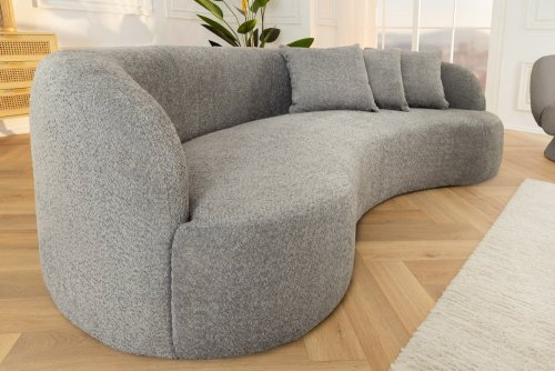 Pohovka REPOSA bouclé Dekorhome - BAREVNÁ VARIANTA: Šedá