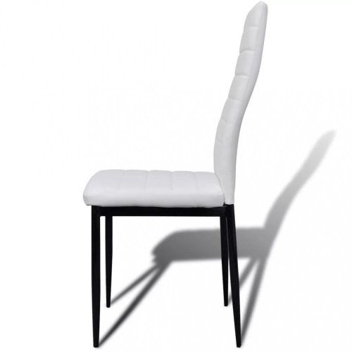 Jídelní set 4+1 umělá kůže / kov / sklo Dekorhome
