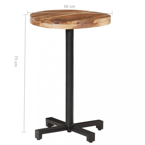Bistro stůl kulatý hnědá / černá Dekorhome - ROZMĚR: ø 50 cm