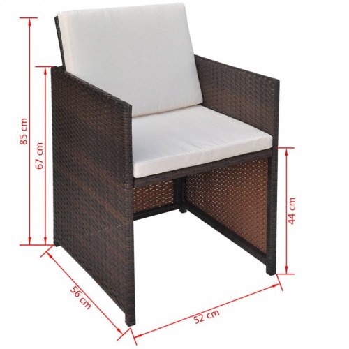 Záhradná stolička s poduškami 2 ks polyratan