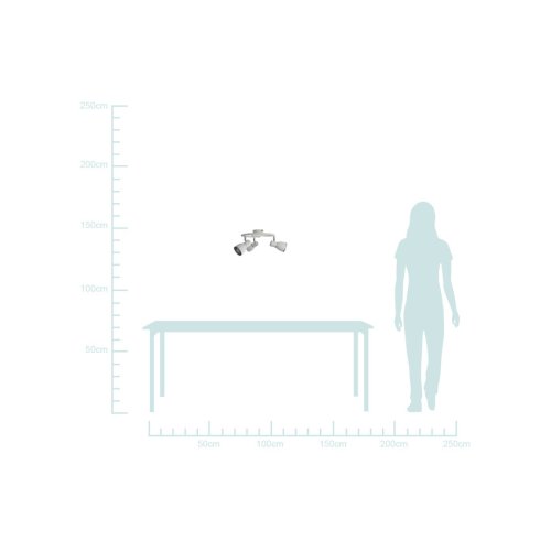 Stropné svietidlo biele/chrómové špirálové 3xE14 Fido