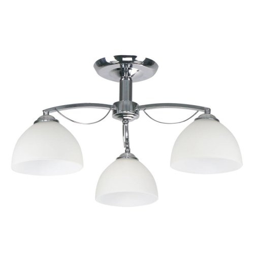 Stropná lampa Filona Chrome 3X40 E27 Biele tienidlo