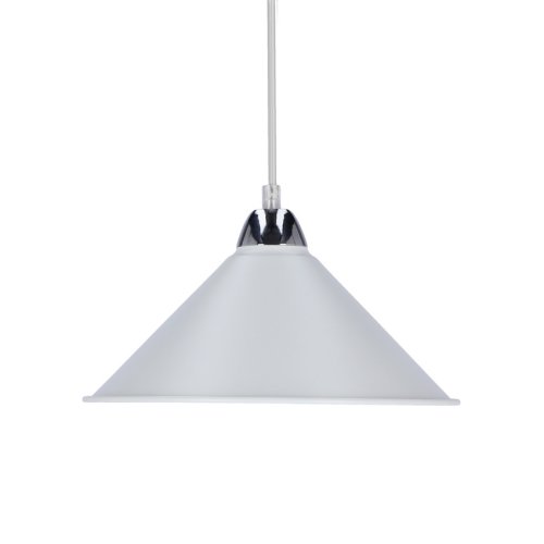 Závesná lampa Avola, chróm, 26 l/60W, tienidlo E27, biela