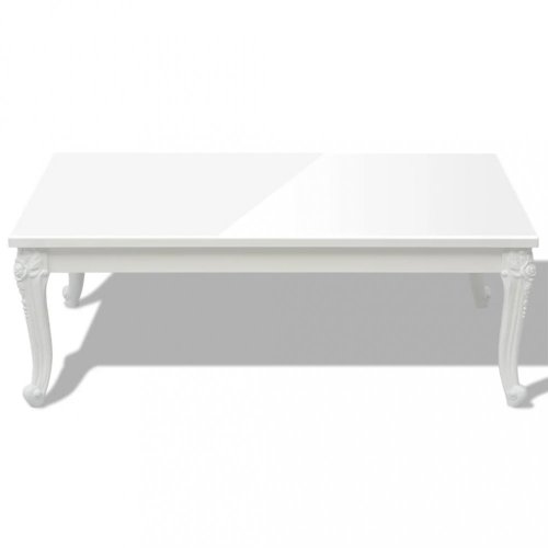 Konferenční stolek bílá vysoký lesk Dekorhome - ROZMĚR: 80x80x42 cm