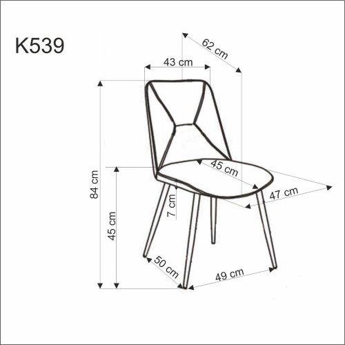 Jedálenská stolička K539 - BAREVNÁ VARIANTA: Sivá