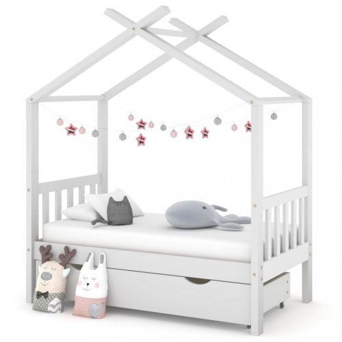 Dětská postel 70x140 borovice Dekorhome - BAREVNÁ VARIANTA: Bílá