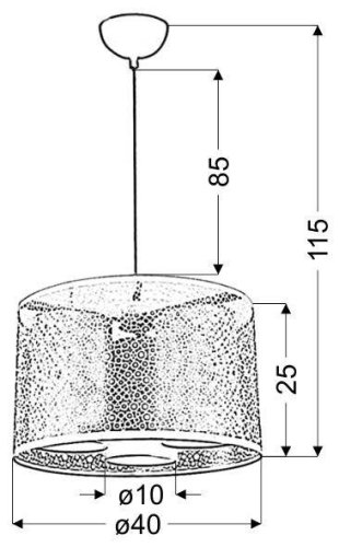 Závesná stropná lampa 3X40W E14 biela MADRAS