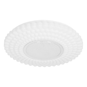 Stropní lampa URAN, plafond 38cm, 24W LED, stínidlo 4000K, bílá+chrom