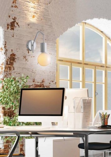 Nástenné svietidlo s matným bielym kovovým rámom Basso