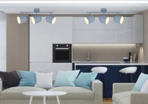 Nástenná lampa azuro strip e27 matná sivá