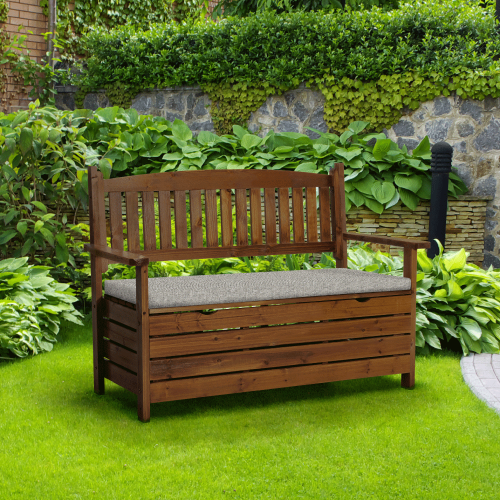Zahradní lavička DILKA s úložným prostorem - BAREVNÁ VARIANTA: Hnědá