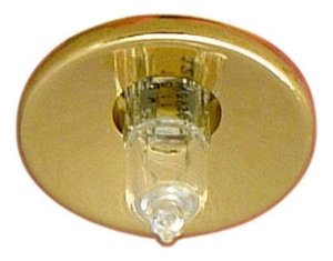 Kulaté stropní svítidlo 12V mosaz PO-01