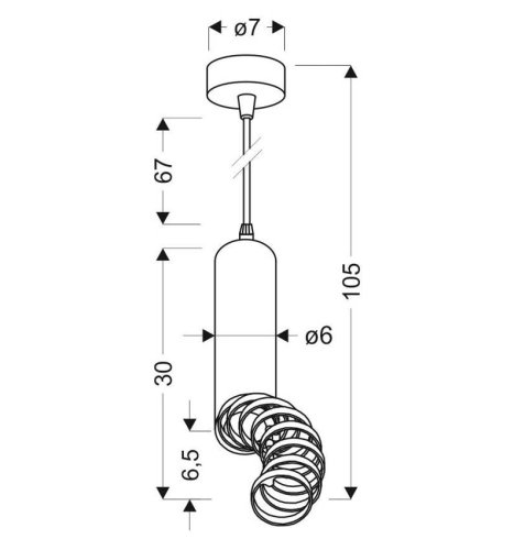 Závesná lampa TUBA 1xGU10