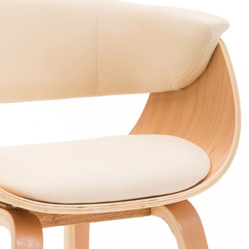 Jídelní židle ohýbané dřevo Dekorhome - BAREVNÁ VARIANTA: Hnědá / krémová