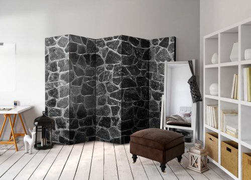 Paraván Black Stones Dekorhome - ROZMER: 225x172 cm (5-dielny)