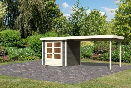 Dřevěný zahradní domek ASKOLA 2 s přístavkem 280 Dekorhome