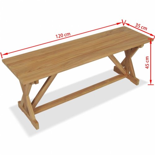 Záhradná lavička 120 cm z teakového dreva