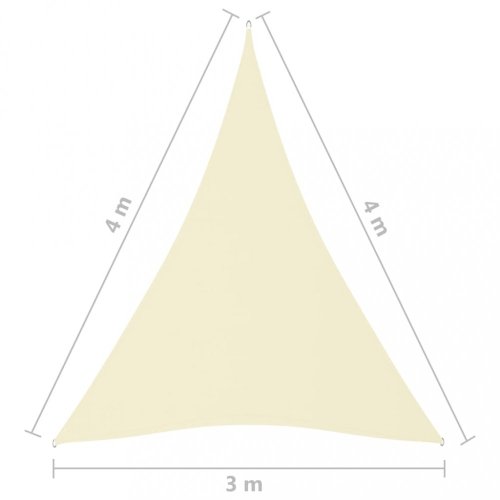 Stínící plachta trojúhelníková 3 x 4 x 4 m oxfordská látka Dekorhome - BAREVNÁ VARIANTA: Oranžová