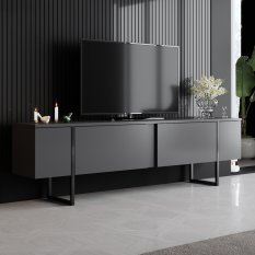 TV stolek Luxe - Anthracite, Black