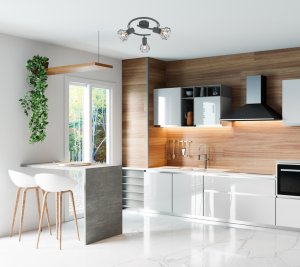 Špirálová stropná lampa 3X40W E14 matná sivá VERVE