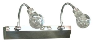 Akrylová LED nástěnná lampa 2X2W LED chrom