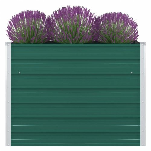 Vyvýšený zahradní truhlík 100 x 100 x 77 cm pozinkovaná ocel - BAREVNÁ VARIANTA: Zelená
